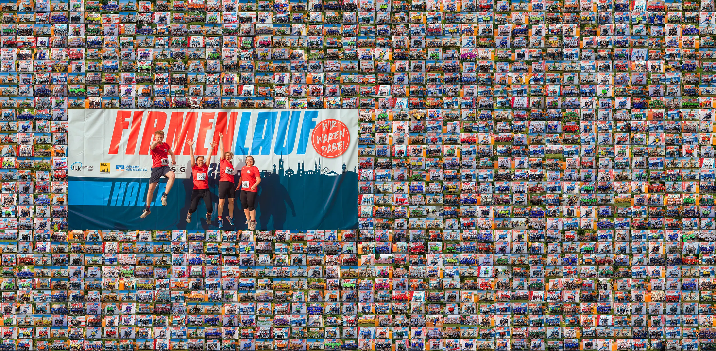 Collage tausender Teambilder Sportfotograf Niclas Schmidt
