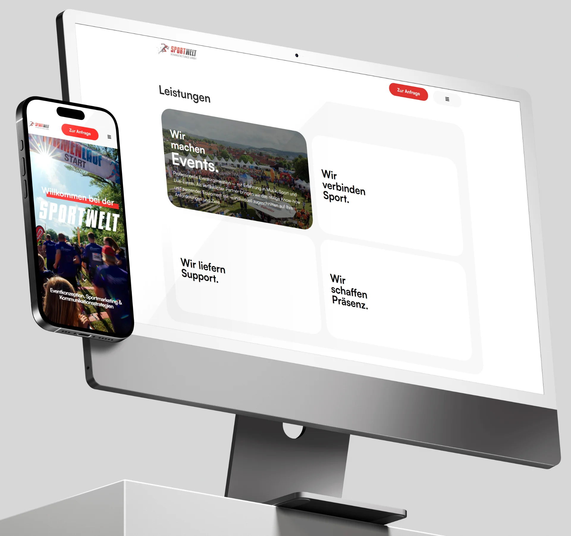 Webdesign für sportwelt.gmbh